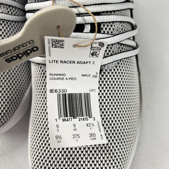 Adidas Men's Lite Racer Adapt Size 9.5 NEW - Picture 4 of 4